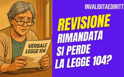 Se rimandano la revisione si perde la legge 104?